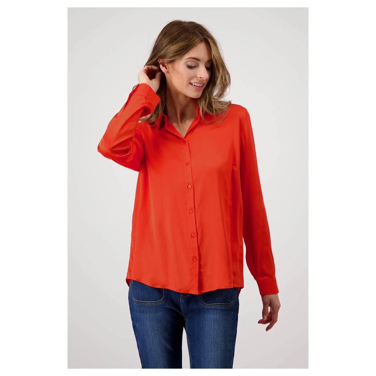 Monari Damen Langarm Bluse Lava 2 Monari Damen Langarm Bluse Lava – Bild 2