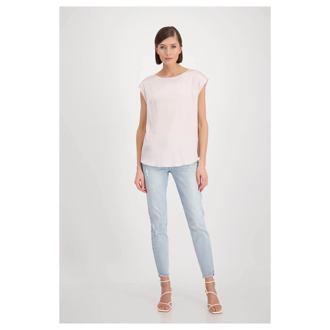 Monari Damen Kurzarm Bluse Silky Light Rose 6 Monari Damen Kurzarm Bluse Silky Light Rose – Bild 6