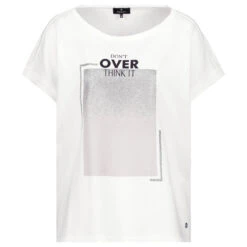 Monari Damen T-Shirt Glitter Off White
