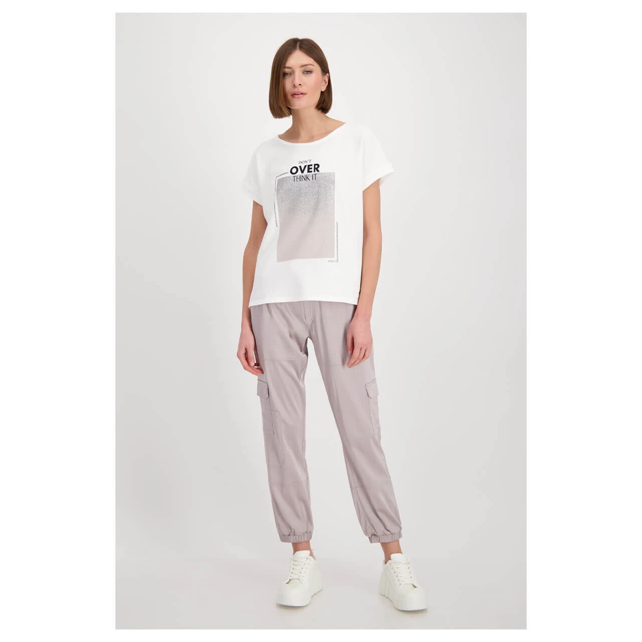 Monari Damen T-Shirt Glitter Off White 5 Monari Damen T-Shirt Glitter Off White – Bild 5