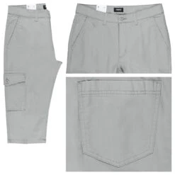 Pioneer Carlo 3/4 Cargo Baumwollhose Light Grey