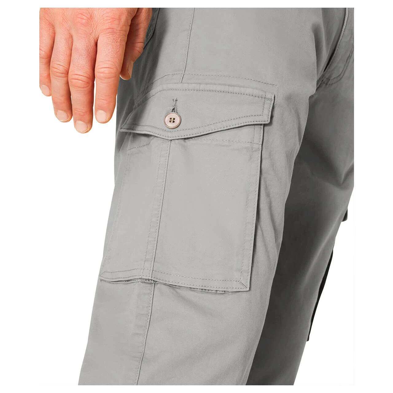 Pioneer Carlo 3/4 Cargo Baumwollhose Light Grey 7 Pioneer Carlo 3/4 Cargo Baumwollhose Light Grey – Bild 7