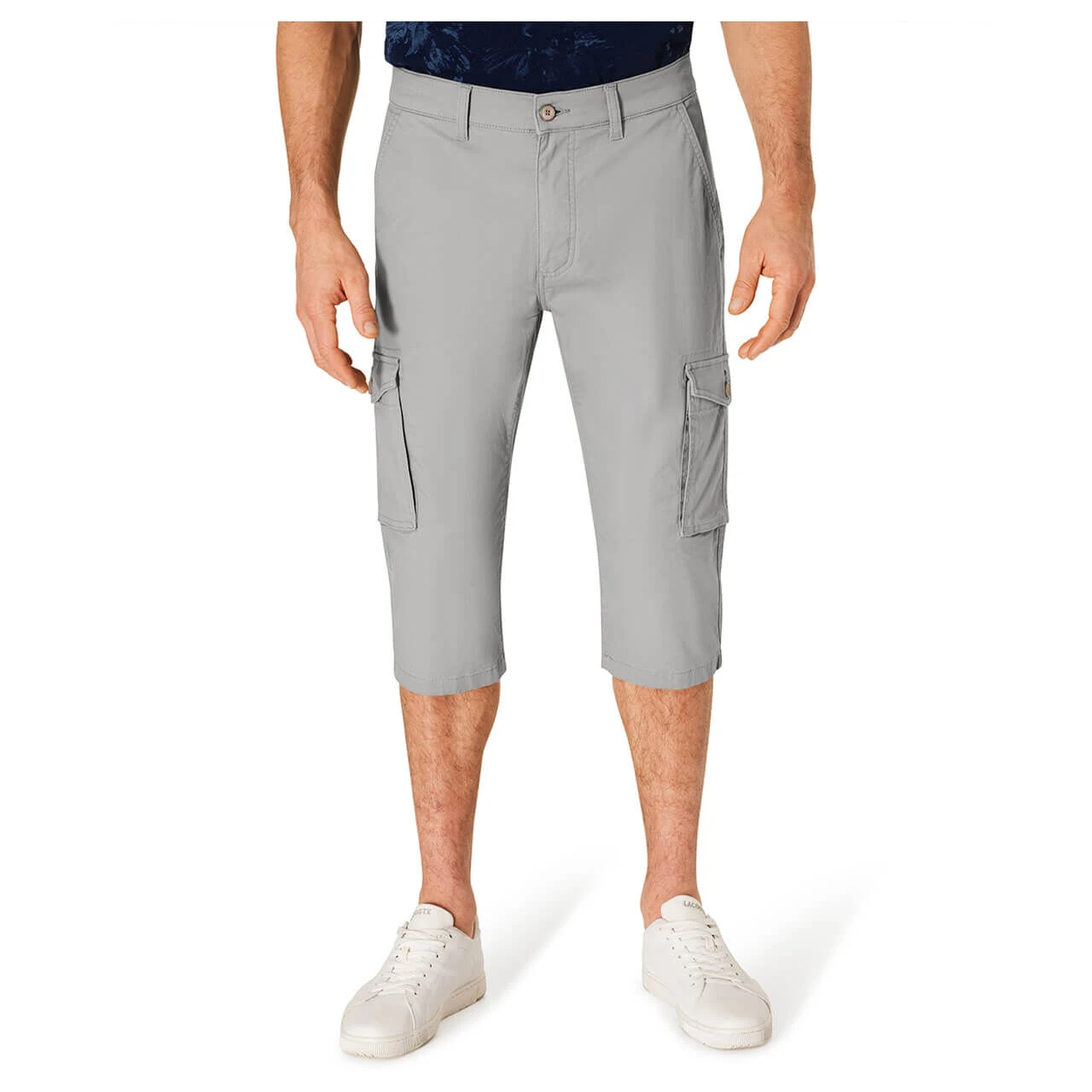 Pioneer Carlo 3/4 Cargo Baumwollhose Light Grey 4 Pioneer Carlo 3/4 Cargo Baumwollhose Light Grey – Bild 4