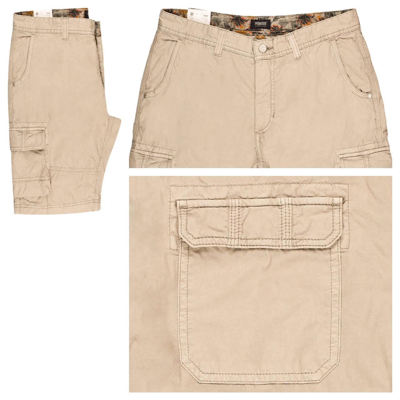 Pioneer Collin Cargo Baumwoll Bermuda Sand Beige 1 Pioneer Collin Cargo Baumwoll Bermuda Sand Beige