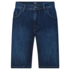 Pioneer Finn Jeans Bermuda Megaflex Dark Blue Used -Modezauber Günstiges Geschäft pioneer jeans finn megaflex blau 6812 ansicht vorne