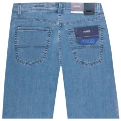 Pioneer Finn Jeans Bermuda Megaflex Sky Blue -Modezauber Günstiges Geschäft pioneer jeans finn megaflex shorts blau 6851 hinten
