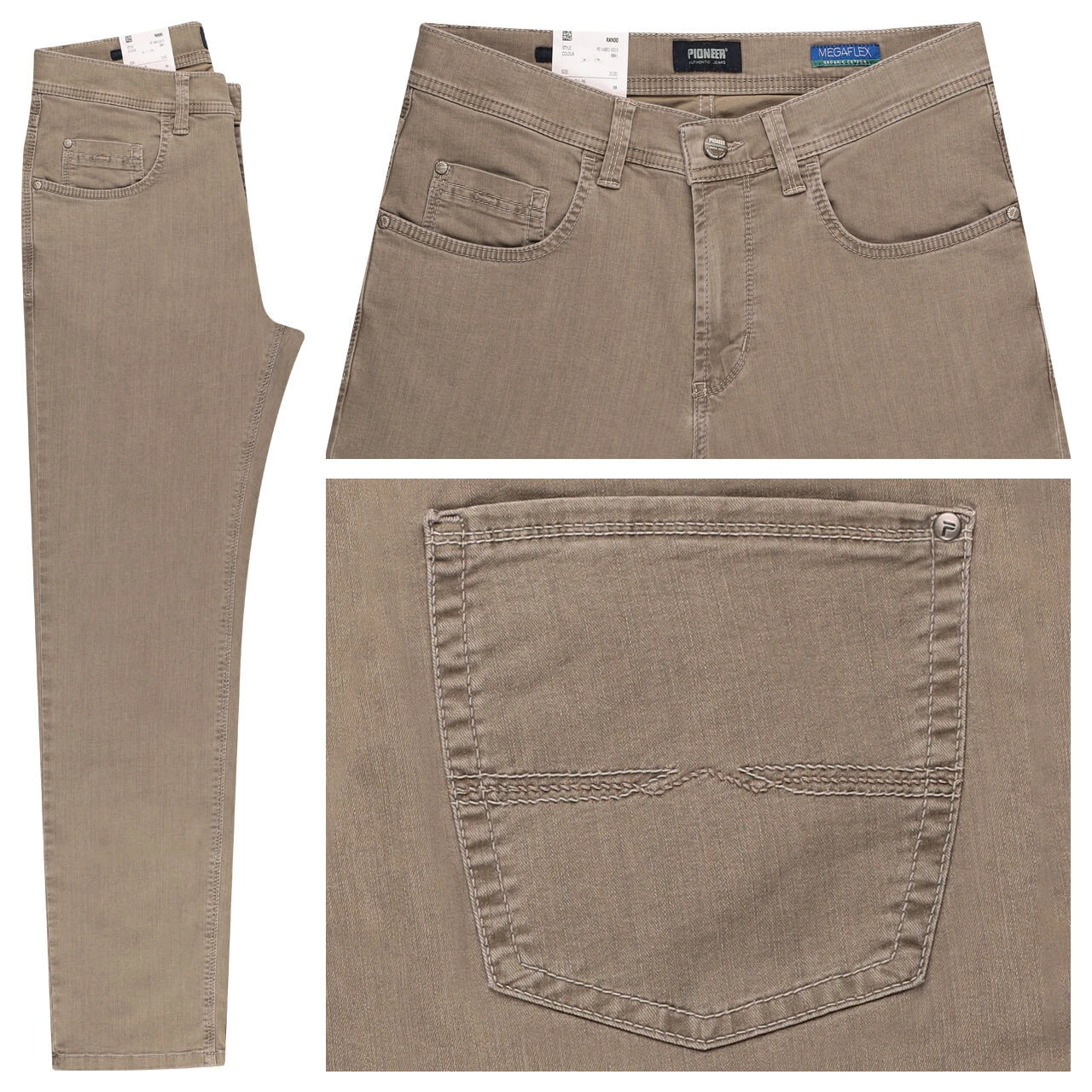 Pioneer Rando Jeans Megaflex Light Brown 1 Pioneer Rando Jeans Megaflex Light Brown