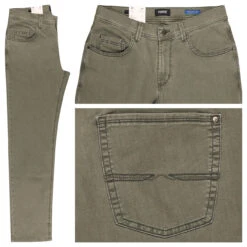 Pioneer Rando Baumwollhose Megaflex Jade Stonewash Green