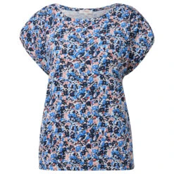 S.Oliver Damen T-Shirt Navy Flower Print