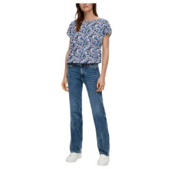 S.Oliver Damen T-Shirt Navy Flower Print 7 S.Oliver Damen T-Shirt Navy Flower Print -Modezauber Günstiges Geschäft s oliver bluse blau 59a4 model