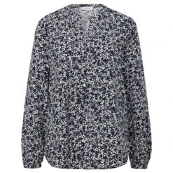 S.Oliver Damen Langarm Bluse Navy Blue Print