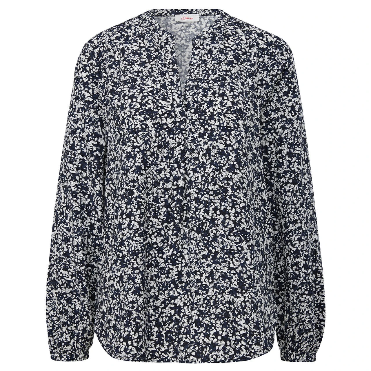 S.Oliver Damen Langarm Bluse Navy Blue Print 1 S.Oliver Damen Langarm Bluse Navy Blue Print