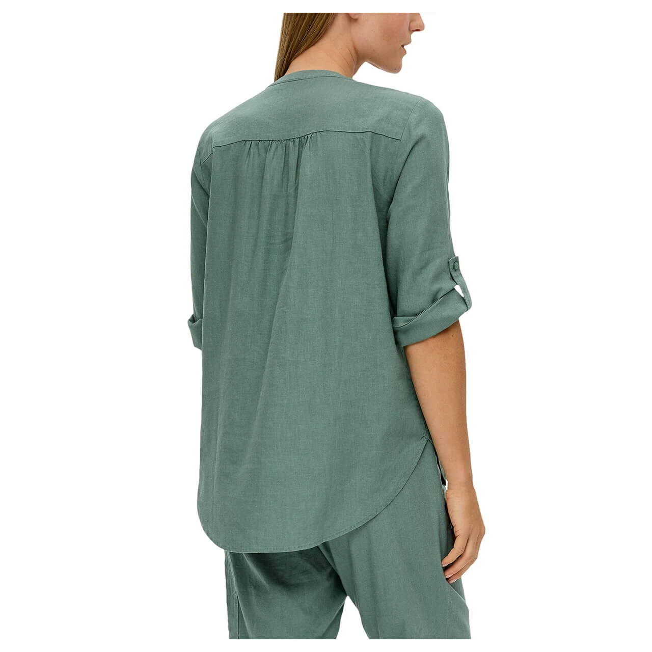 S.Oliver Damen 3/4 Arm Bluse Ocean Green 2 S.Oliver Damen 3/4 Arm Bluse Ocean Green – Bild 2