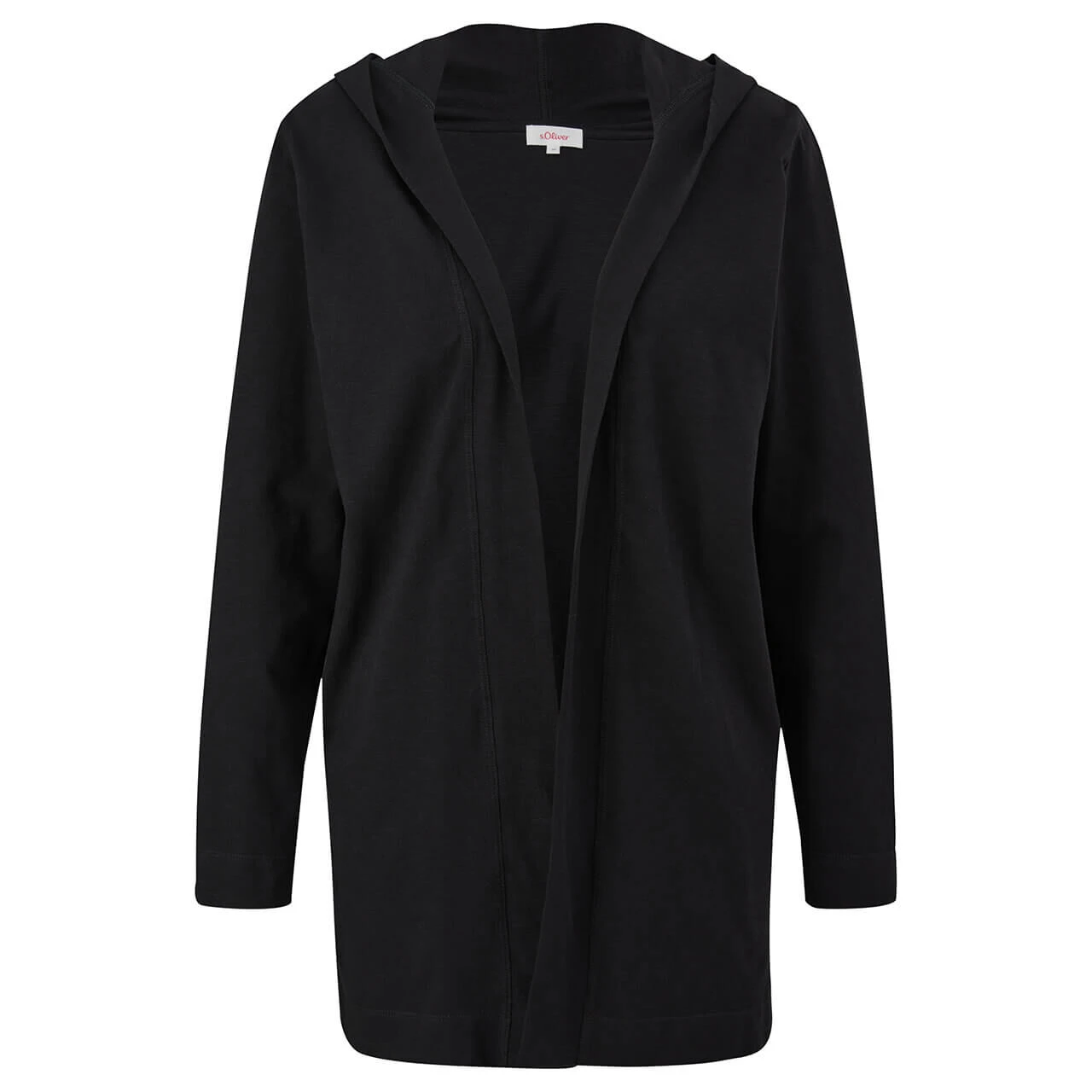 S.Oliver Damen Hoodie Shirtjacke Black Melange 1 S.Oliver Damen Hoodie Shirtjacke Black Melange