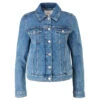 S.Oliver Damen Jeansjacke Middle Blue Denim Stretch