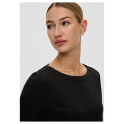 S.Oliver Damen Langarm Kleid Black Structured 9 S.Oliver Damen Langarm Kleid Black Structured -Modezauber Günstiges Geschäft s oliver kleid schwarz 9999 model detail