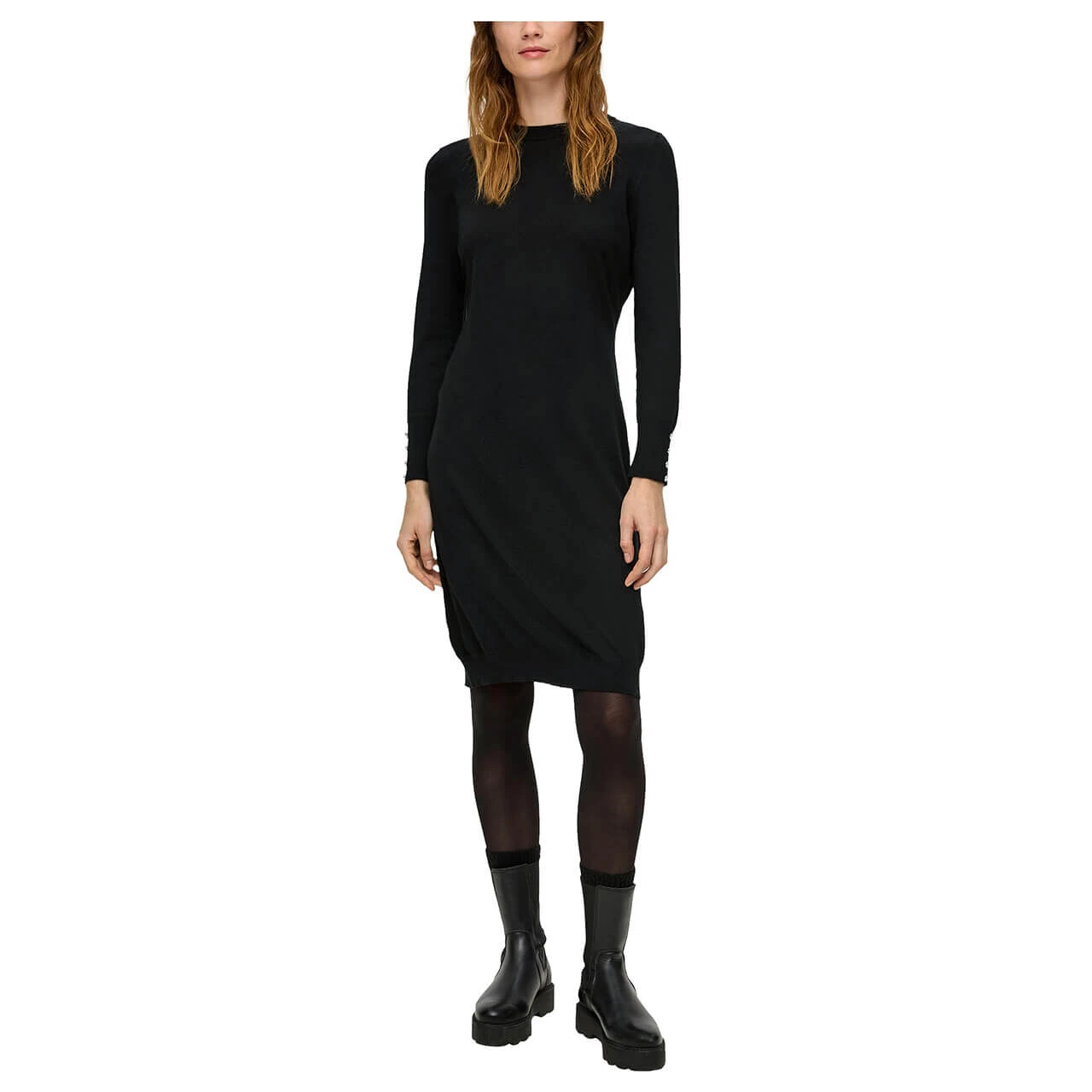 S.Oliver Damen Langarm Kleid Black 2 S.Oliver Damen Langarm Kleid Black – Bild 2