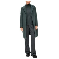 S.Oliver Damen Rollkragen Pullover Basic Green -Modezauber Günstiges Geschäft s oliver pullover gruen 7909 model front