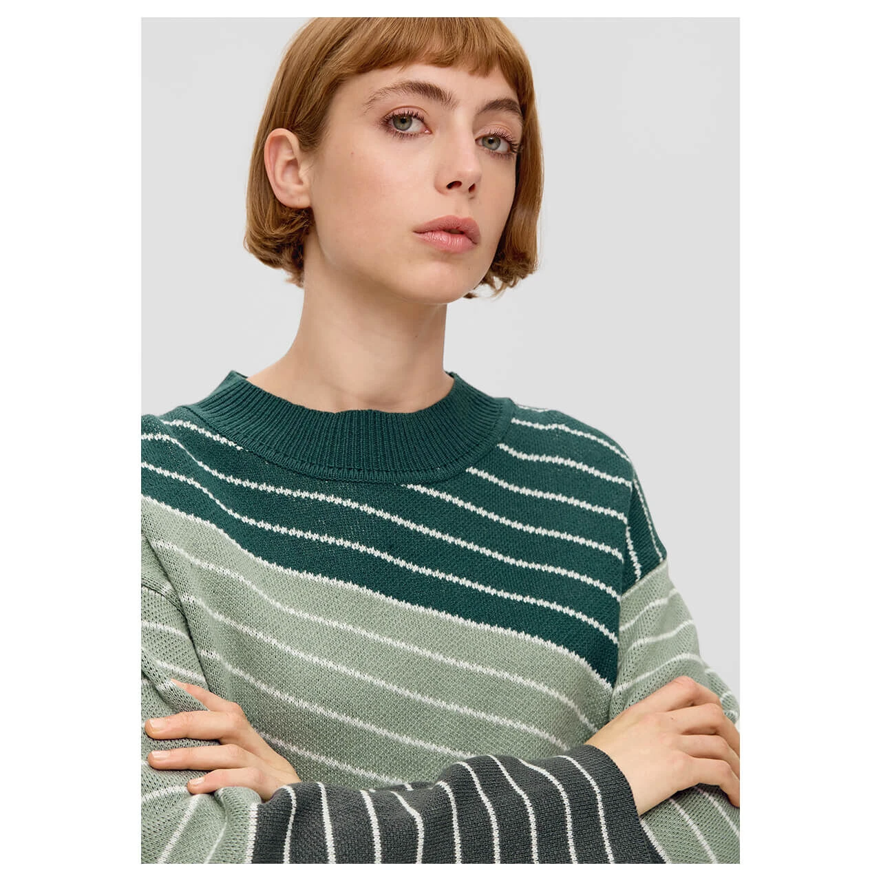 S.Oliver Damen Pullover Blue Green Stripes 5 S.Oliver Damen Pullover Blue Green Stripes – Bild 5