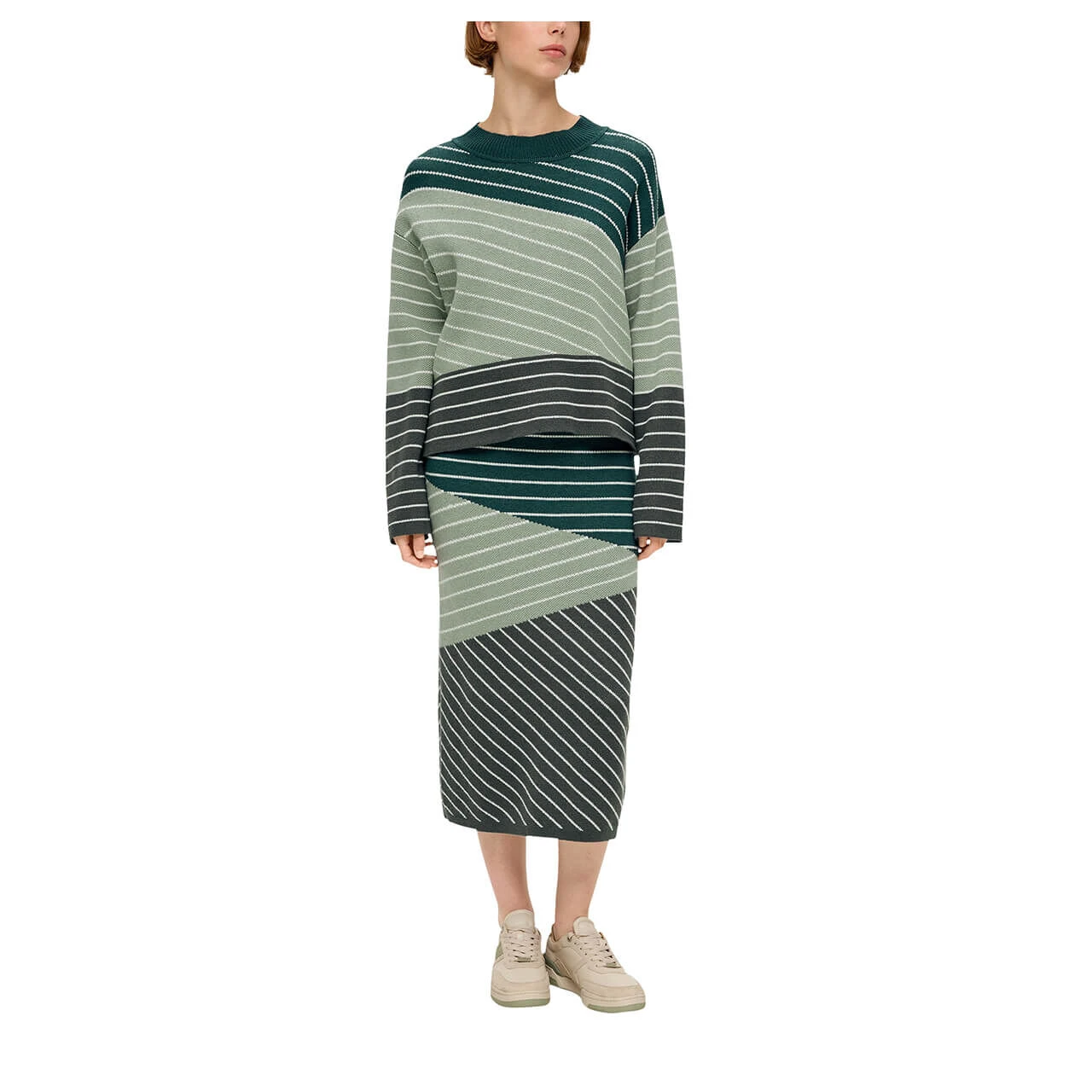 S.Oliver Damen Pullover Blue Green Stripes 4 S.Oliver Damen Pullover Blue Green Stripes – Bild 4