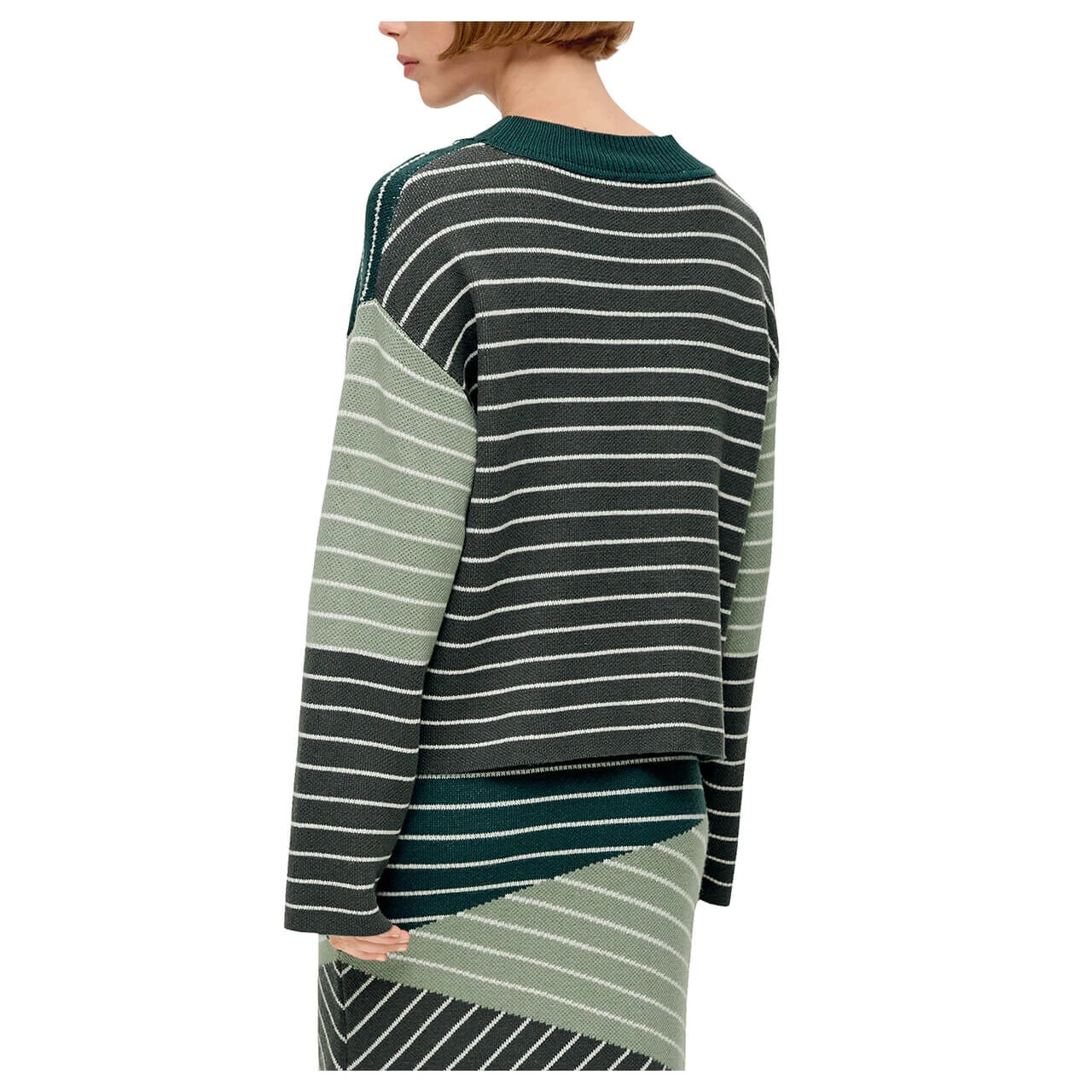 S.Oliver Damen Pullover Blue Green Stripes 3 S.Oliver Damen Pullover Blue Green Stripes – Bild 3