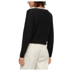 S.Oliver Damen Pullover Deep Black -Modezauber Günstiges Geschäft s oliver strickpullover schwarz 9999 model hinten