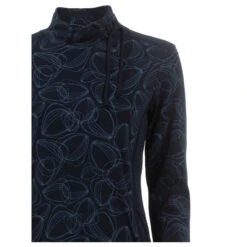 Soquesto Damen Langarm Kleid Navy Graphic Printed -Modezauber Günstiges Geschäft soqesto kleid kurz shirt navy 2800 detail