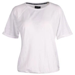 Soquesto Damen T-Shirt Burnout White