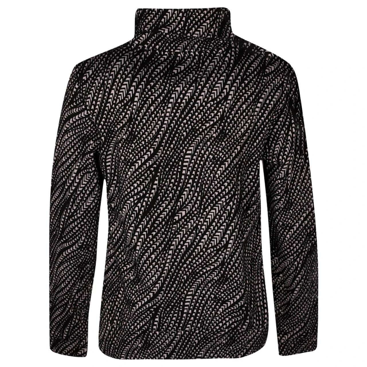 Soquesto Damen Rollkragen Sweatshirt Black 2 Soquesto Damen Rollkragen Sweatshirt Black – Bild 2