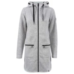 Soquesto Damen 3/4 Arm Shirtjacke Creme White