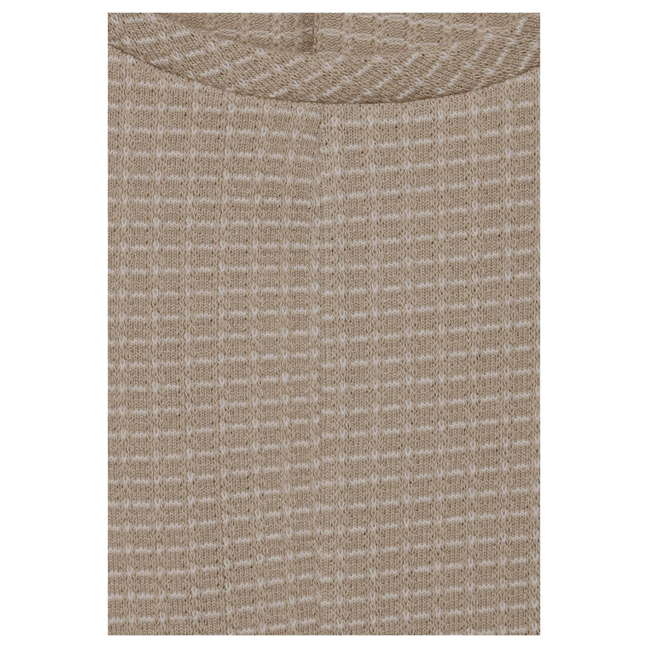 Street One Damen 3/4 Arm Pullover 2-Color Knit Look Sand Melange 5 Street One Damen 3/4 Arm Pullover 2-Color Knit Look Sand Melange – Bild 5