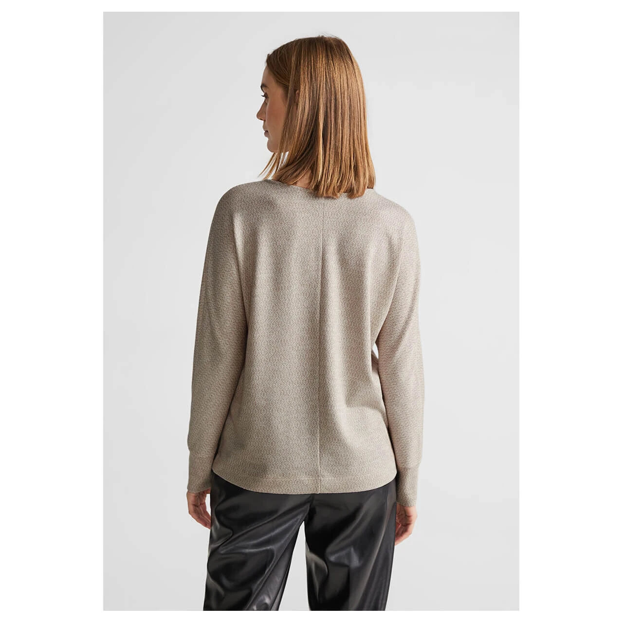 Street One Damen Langarm Shirt 2-Color Structure Sand Melange 3 Street One Damen Langarm Shirt 2-Color Structure Sand Melange – Bild 3