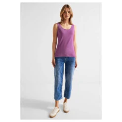 Street One Anni Top Meta Lilac -Modezauber Günstiges Geschäft street one anni top violett 15141 vorne