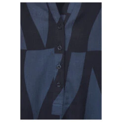 Street One Bamika Damen Langarm Bluse Deep Blue Printed Graphic Print -Modezauber Günstiges Geschäft street one bamika grafic print bluse blau 21238 detail