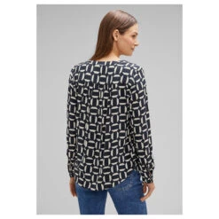 Street One Bamika Damen Langarm Bluse Deep Dark Blue Printed 7 Street One Bamika Damen Langarm Bluse Deep Dark Blue Printed -Modezauber Günstiges Geschäft street one bamika print bluse blau 21238 hinten
