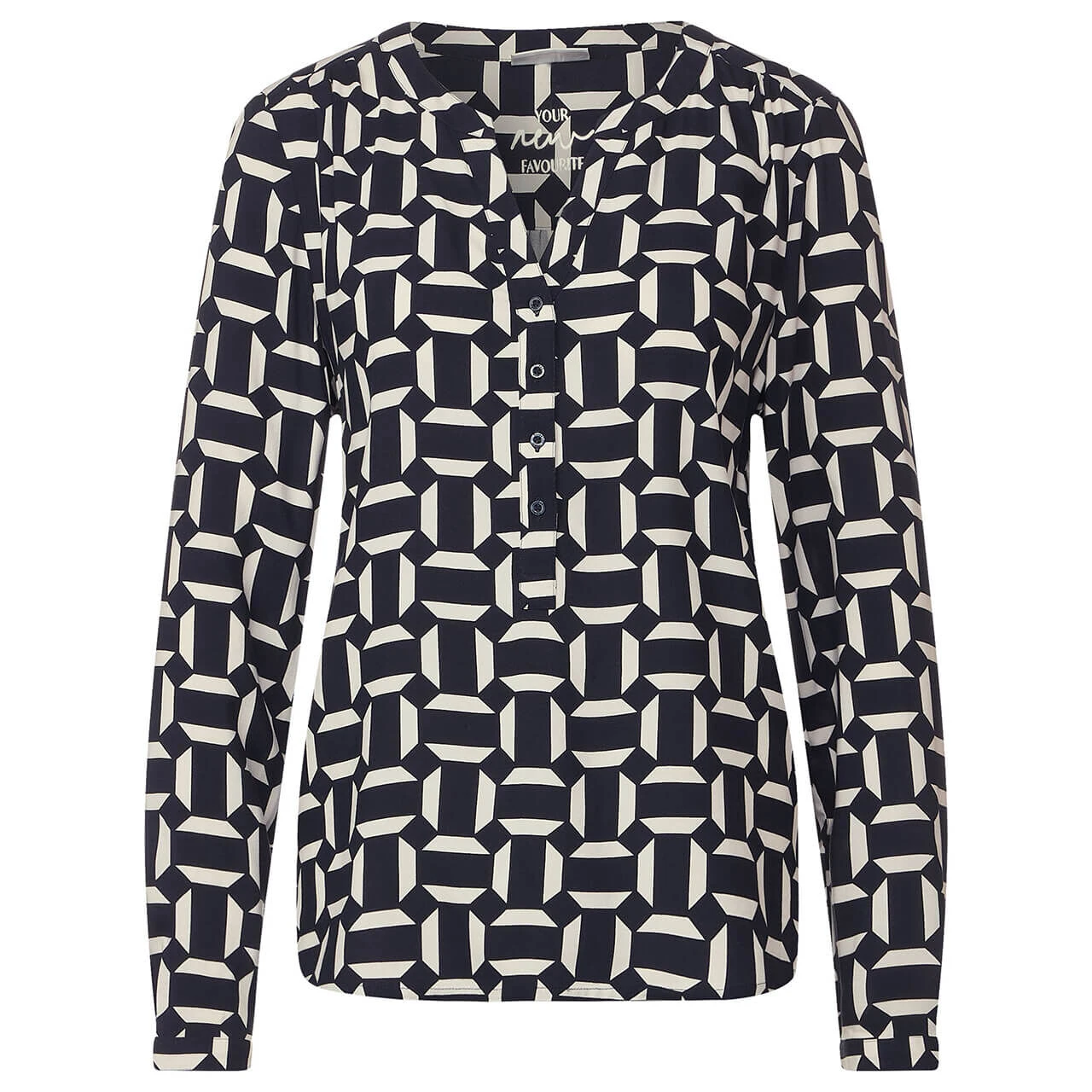 Street One Bamika Damen Langarm Bluse Deep Dark Blue Printed 1 Street One Bamika Damen Langarm Bluse Deep Dark Blue Printed