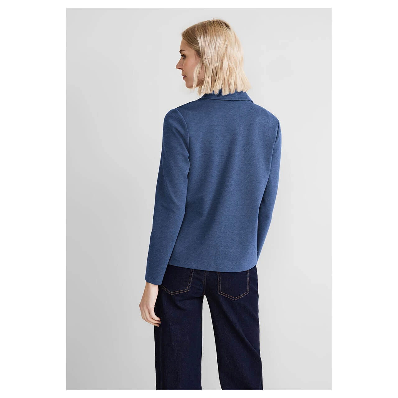 Street One Damen Blazer Basic Dark Intense Gentle Blue Melange 3 Street One Damen Blazer Basic Dark Intense Gentle Blue Melange – Bild 3
