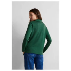 Street One Damen Blazer Basic Fresh Green Melange -Modezauber Günstiges Geschäft street one basic blazer gruen 15376 model hinten