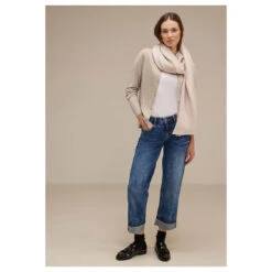 Street One Damen Strickjacke Basic Button Cardigan Sand Melange -Modezauber Günstiges Geschäft street one basic button cardigan beige 15379 model