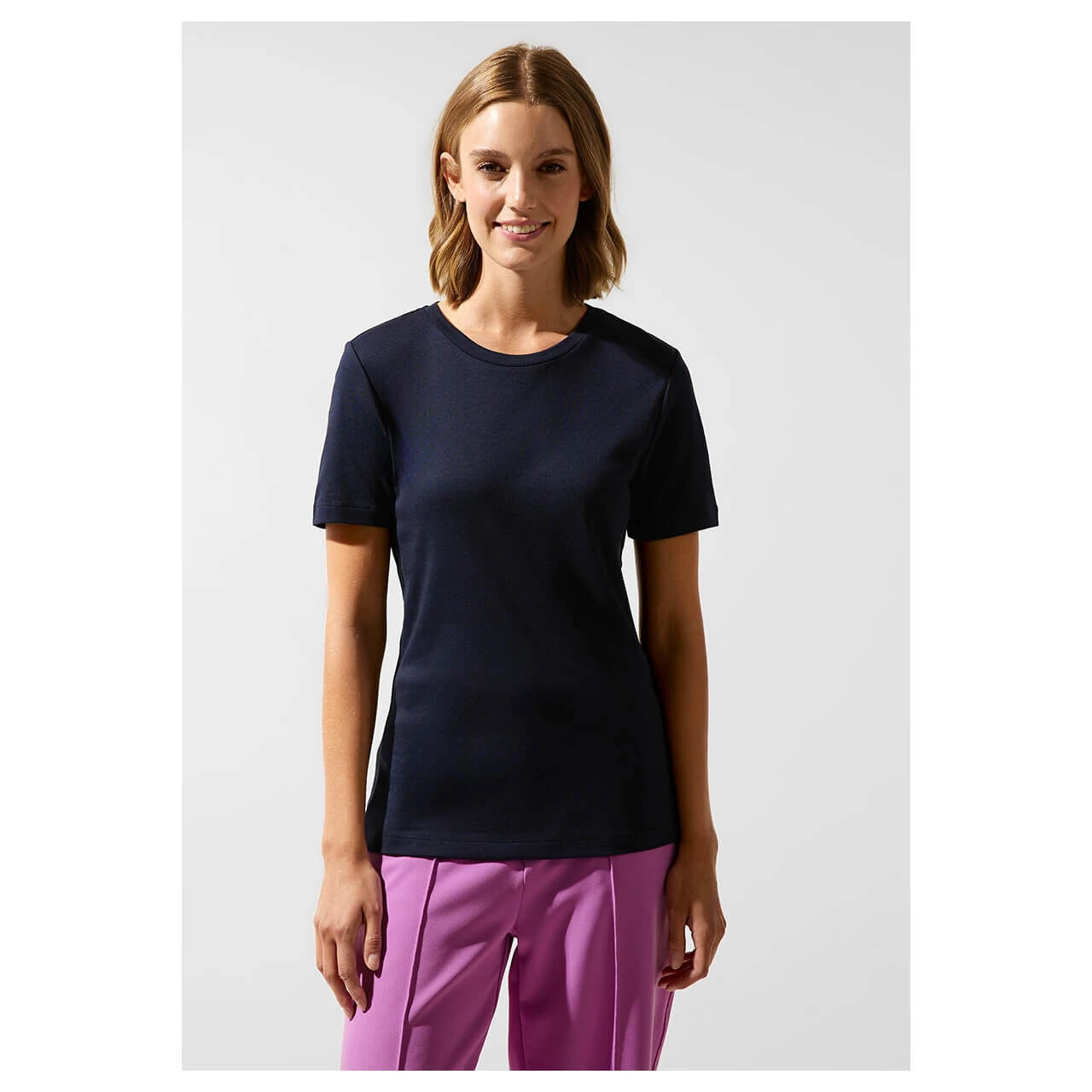 Street One Basic Interlock T-Shirt Deep Blue 2 Street One Basic Interlock T-Shirt Deep Blue – Bild 2