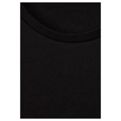 Street One Basic Interlock T-Shirt Black -Modezauber Günstiges Geschäft street one basic interlock t shirt schwarz 10001 detail