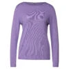 Street One Damen Pullover Basic U-Boat Sweater Shiny Lilac Melange