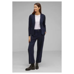 Street One Damen Blazer Basic Dark Blue Melange 8 Street One Damen Blazer Basic Dark Blue Melange -Modezauber Günstiges Geschäft street one blazer dunkel blau 11238 model ganz