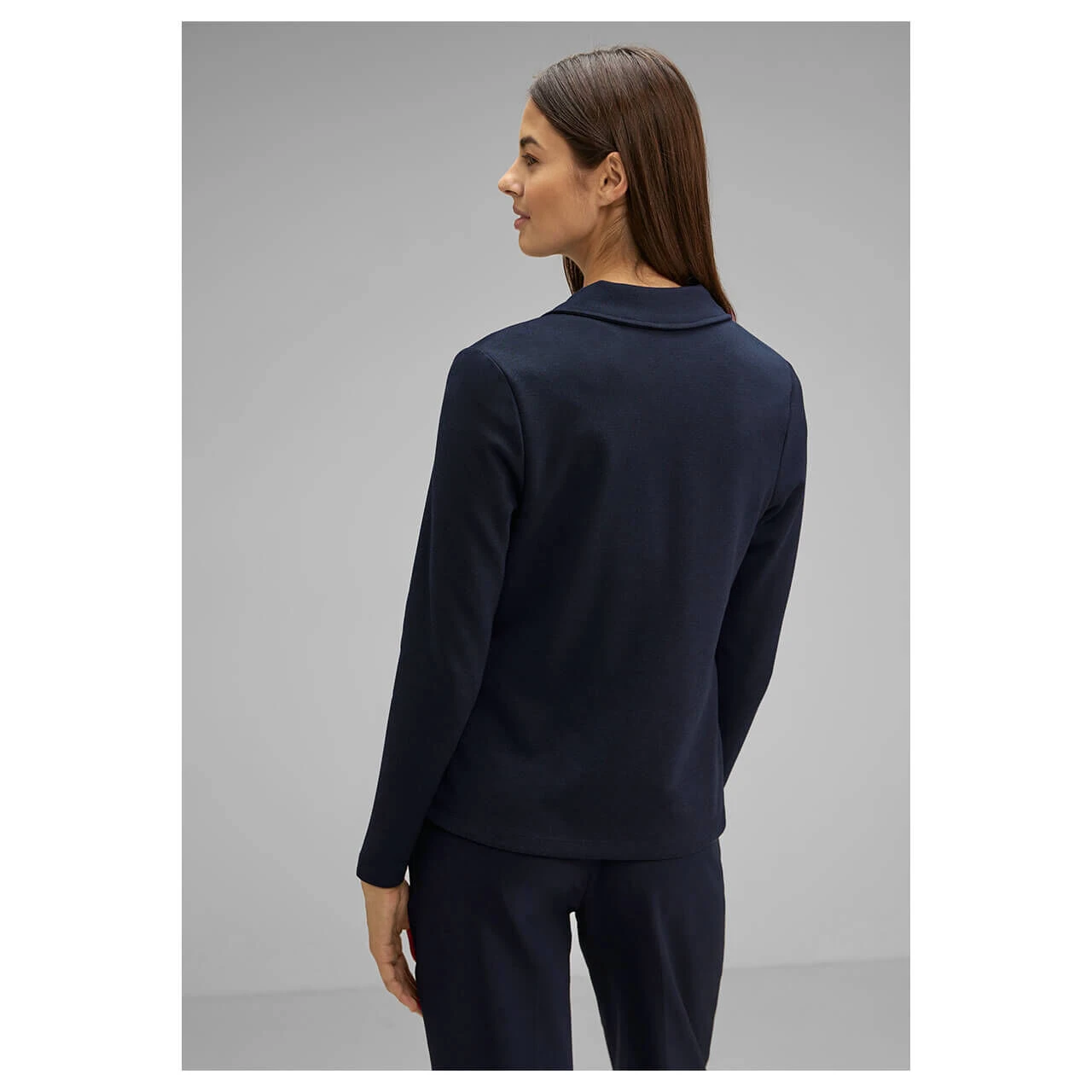 Street One Damen Blazer Basic Dark Blue Melange 3 Street One Damen Blazer Basic Dark Blue Melange – Bild 3