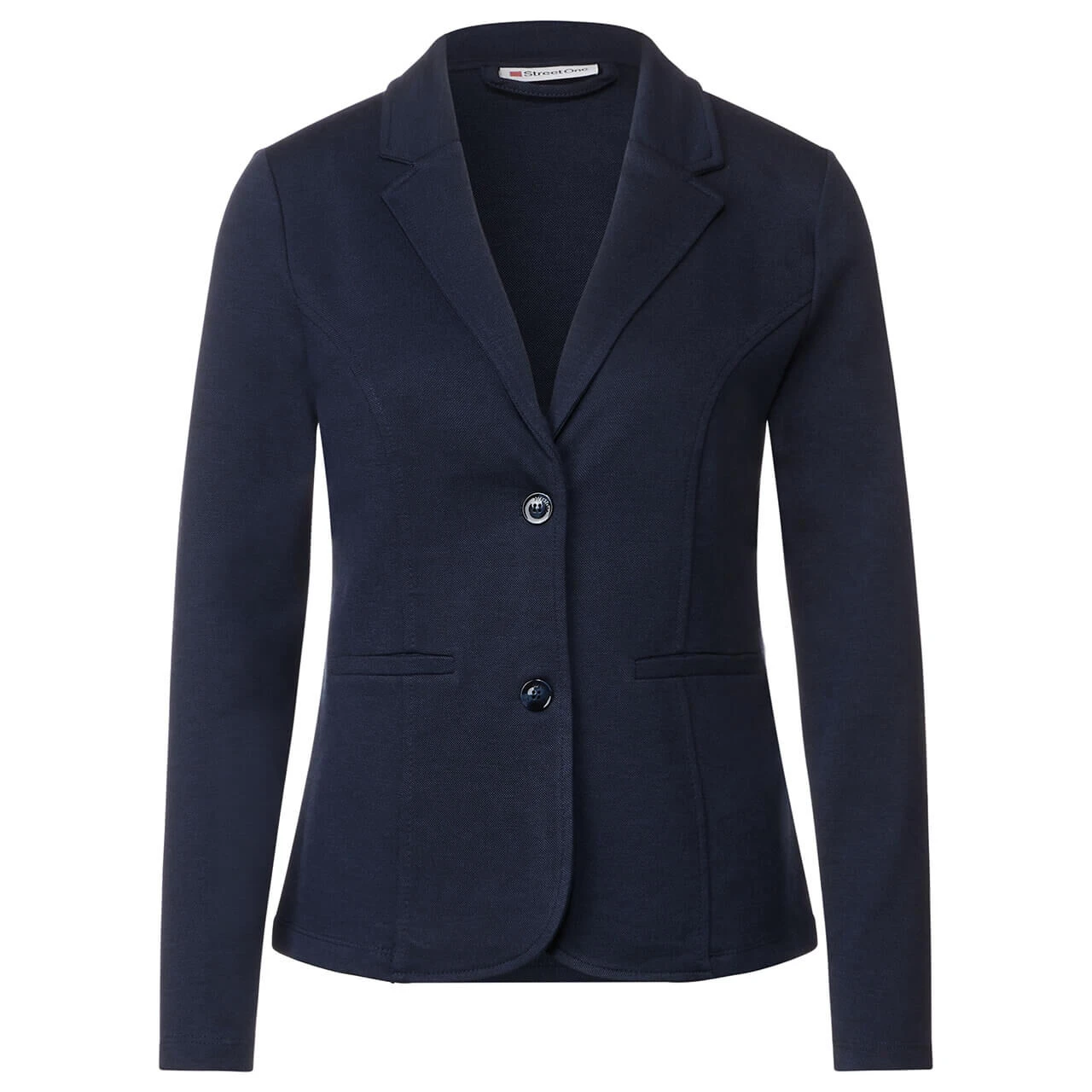 Street One Damen Blazer Basic Dark Blue Melange 1 Street One Damen Blazer Basic Dark Blue Melange