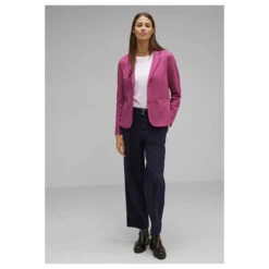 Street One Damen Blazer Basic Cozy Pink Melange -Modezauber Günstiges Geschäft street one blazer pink 15310 model