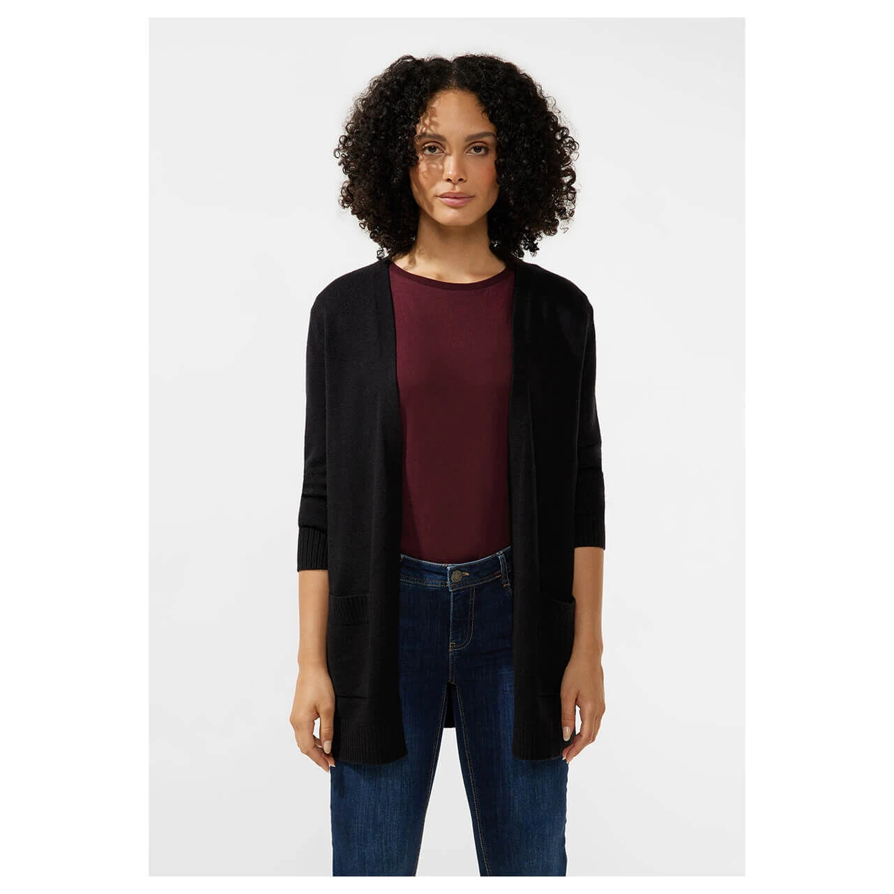Street One Basic Cardigan Strickjacke Black 2 Street One Basic Cardigan Strickjacke Black – Bild 2