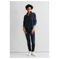 Street One Damen Langarm Jeansbluse Blue Soft Washed -Modezauber Günstiges Geschäft street one denim blouse jeansbluse blue soft wash 15688 model