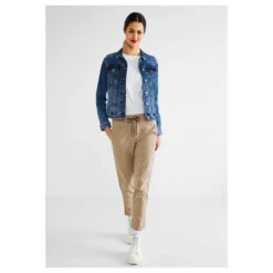 Street One Jeansjacke Mid Indigo Random Washed 8 Street One Jeansjacke Mid Indigo Random Washed -Modezauber Günstiges Geschäft street one denim jacket indigo blau 14819 ansicht ganzkoerper