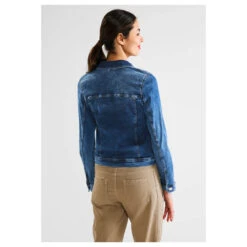 Street One Jeansjacke Mid Indigo Random Washed 7 Street One Jeansjacke Mid Indigo Random Washed -Modezauber Günstiges Geschäft street one denim jacket indigo blau 14819 ansicht hinten